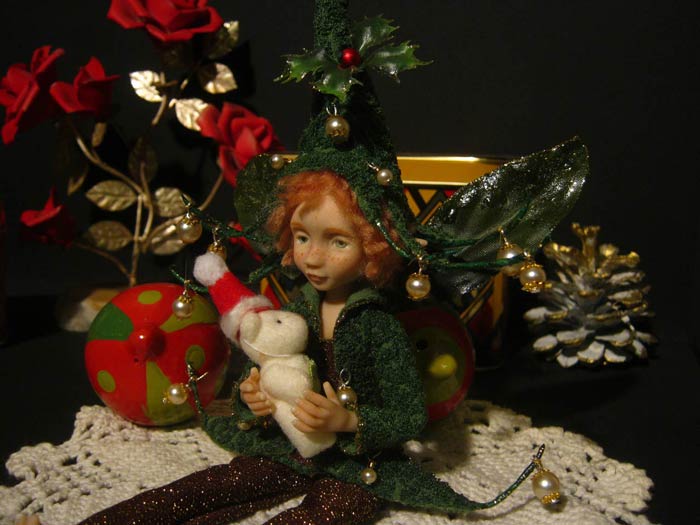 Ooak Posable Fairy Tale Noel e Orsetto